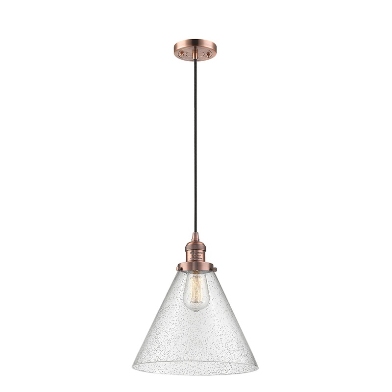 Innovations Lighting X-Large Cone 1 Light Mini Pendant Part Of The Franklin Restoration Collection 201C-AC-G44-L-LED