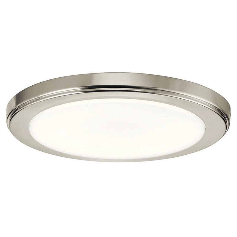 Kichler Zeo 3000K LED 10″ Round Flush Mount Brushed Nickel 44246NILED30