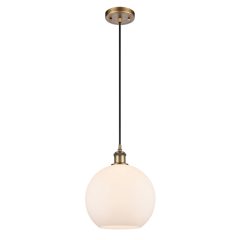 Innovations Lighting Athens 1 Light 10″ Mini Pendant 516-1P-BB-G121-10