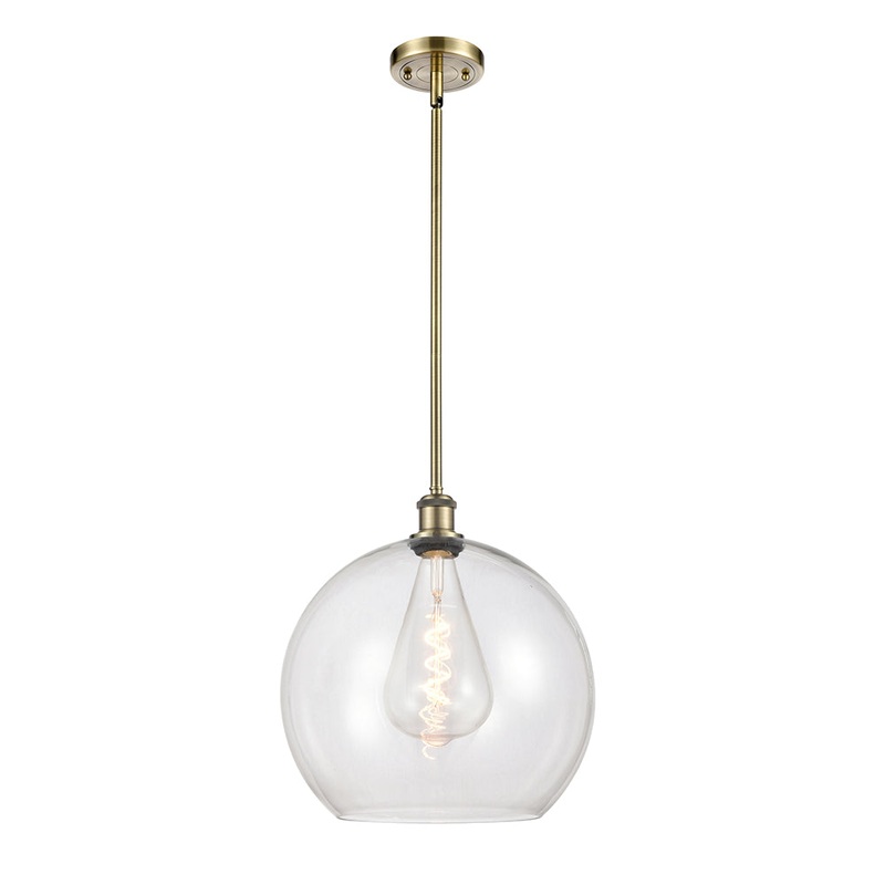 Innovations Lighting Athens 1 Light 13.75″ Pendant 516-1S-AB-G122-14-LED