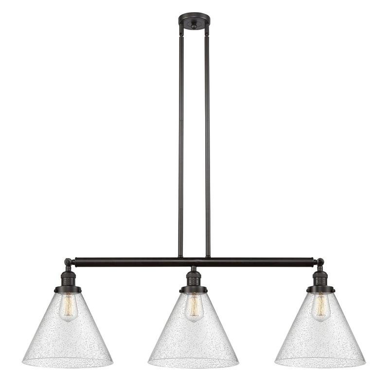 Innovations Lighting X-Large Cone 3 Light Island Light Part Of The Franklin Restoration Collection 213-OB-G44-L