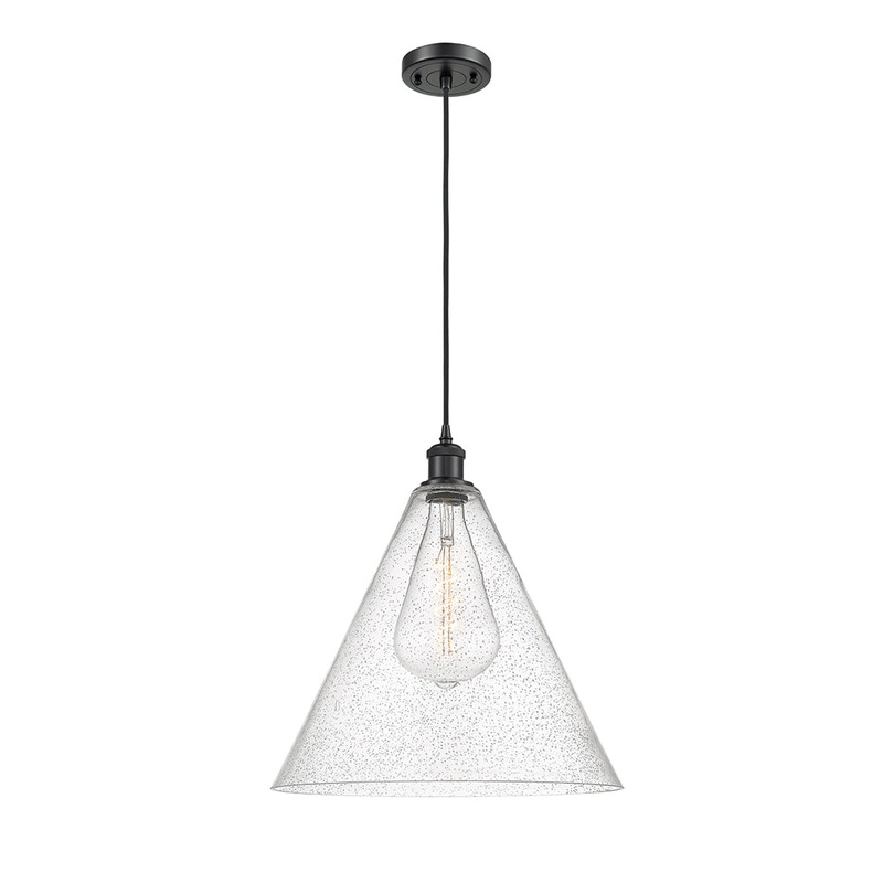 Innovations Lighting Ballston Cone 1 Light 16″ Pendant 516-1P-BK-GBC-164-LED