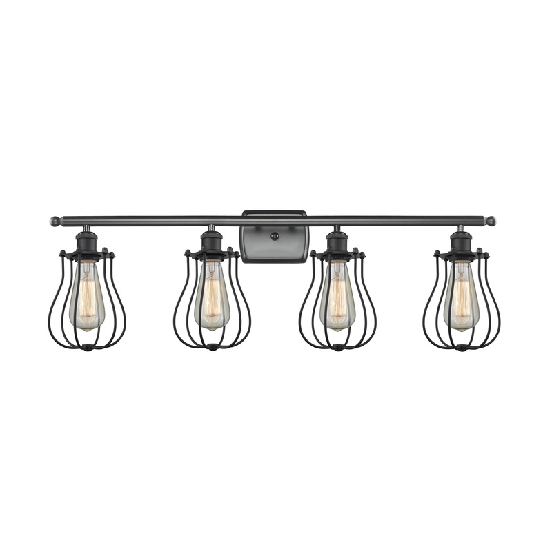 Innovations Lighting Barrington 4 Light Bath Vanity Light Part Of The Austere Collection 516-4W-BK-CE513-BK-LED
