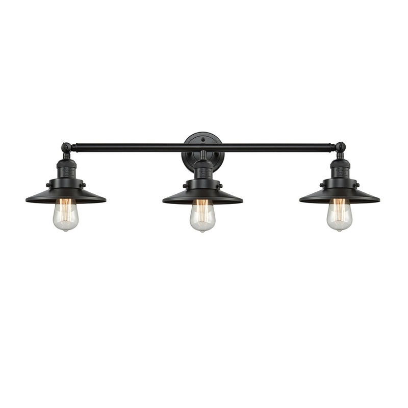 Innovations Lighting Railroad 3 Light Bath Vanity Light Part Of The Franklin Restoration Collection 205-OB-M5