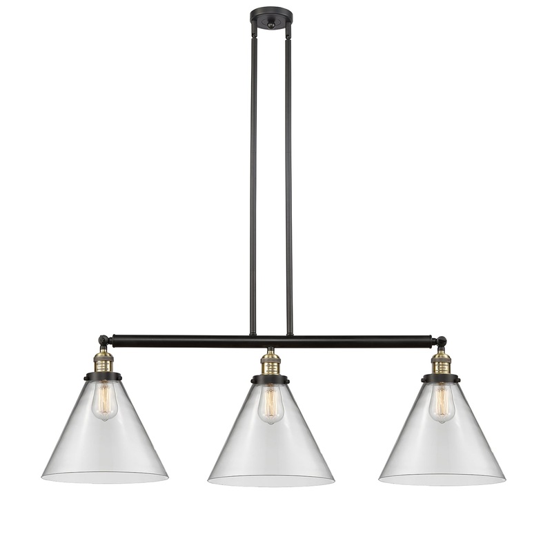 Innovations Lighting X-Large Cone 3 Light Island Light Part Of The Franklin Restoration Collection 213-BAB-G42-L-LED