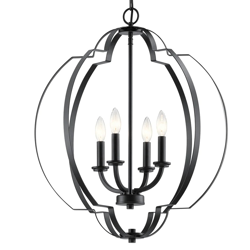 Kichler Voleta 26.25″ 4 Light Foyer Pendant 42138BK