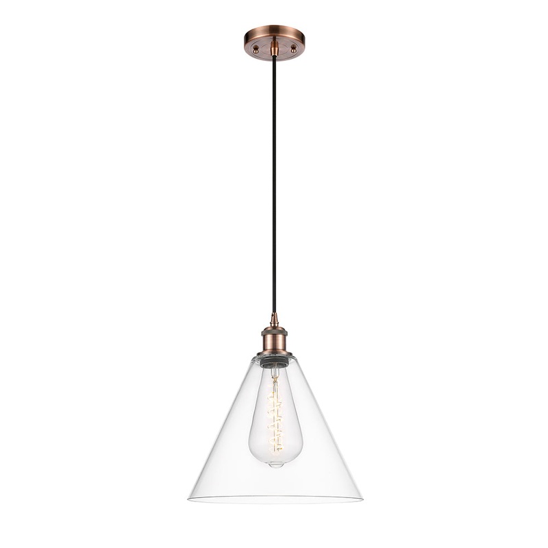 Innovations Lighting Ballston Cone 1 Light 12″ Mini Pendant 516-1P-AC-GBC-122