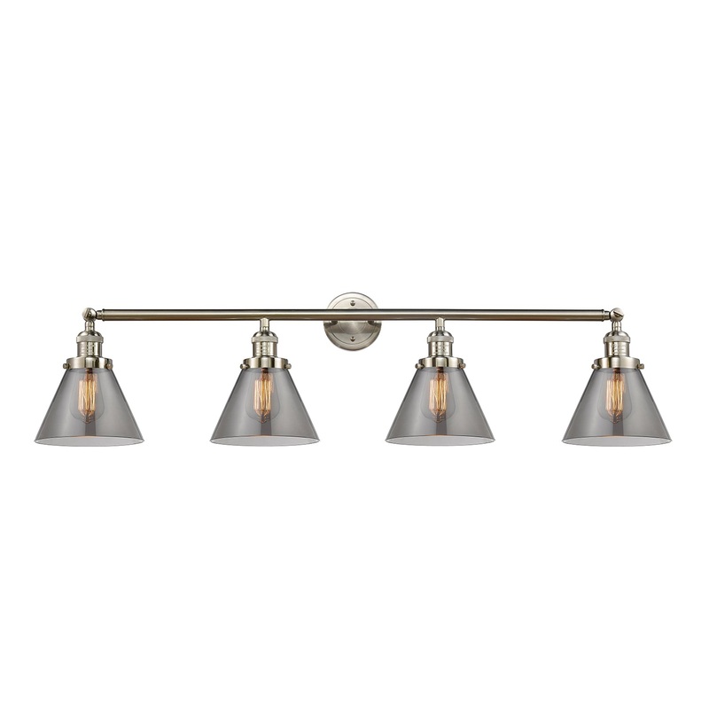 Innovations Lighting Large Cone 4 Light Bath Vanity Light Part Of The Franklin Restoration Collection 215-SN-G43