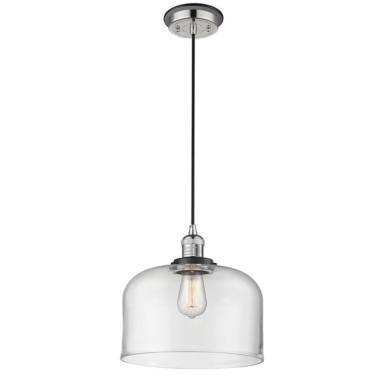 Innovations Lighting X-Large Bell 1 Light Mini Pendant Part Of The Franklin Restoration Collection 201CBP-PNBK-G72-L