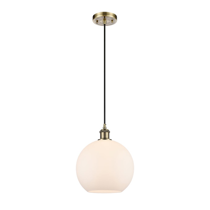 Innovations Lighting Athens 1 Light 10″ Mini Pendant 516-1P-AB-G121-10-LED