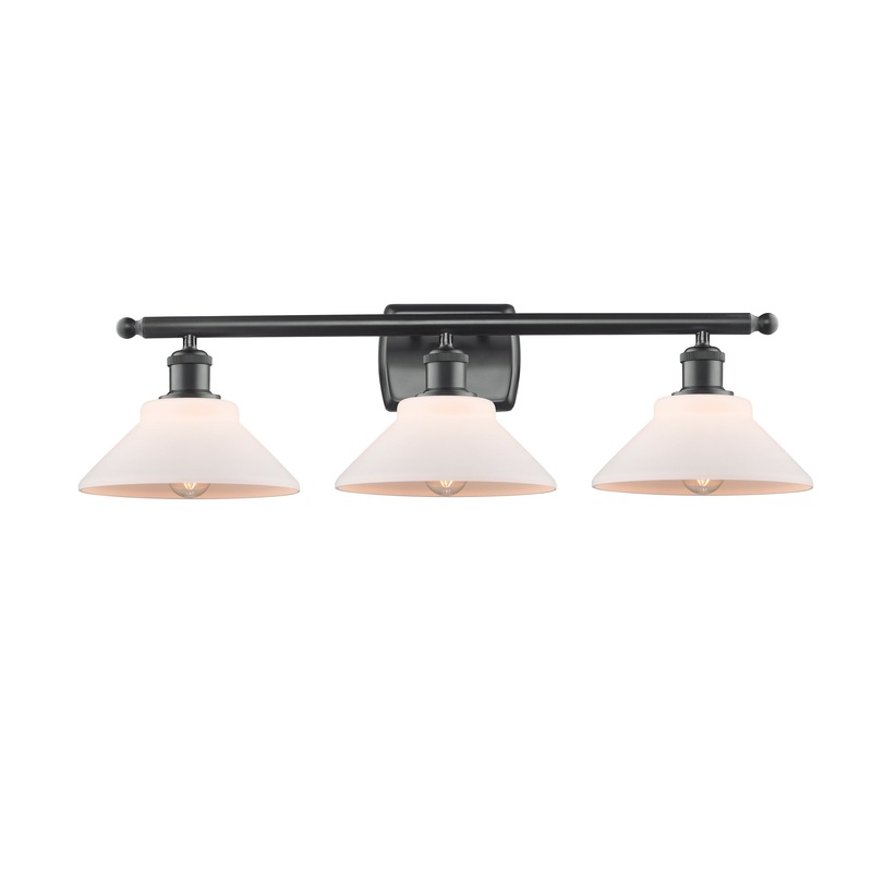 Innovations Lighting Orwell 3 Light Bath Vanity Light Part Of The Ballston Collection 516-3W-BK-G131-LED
