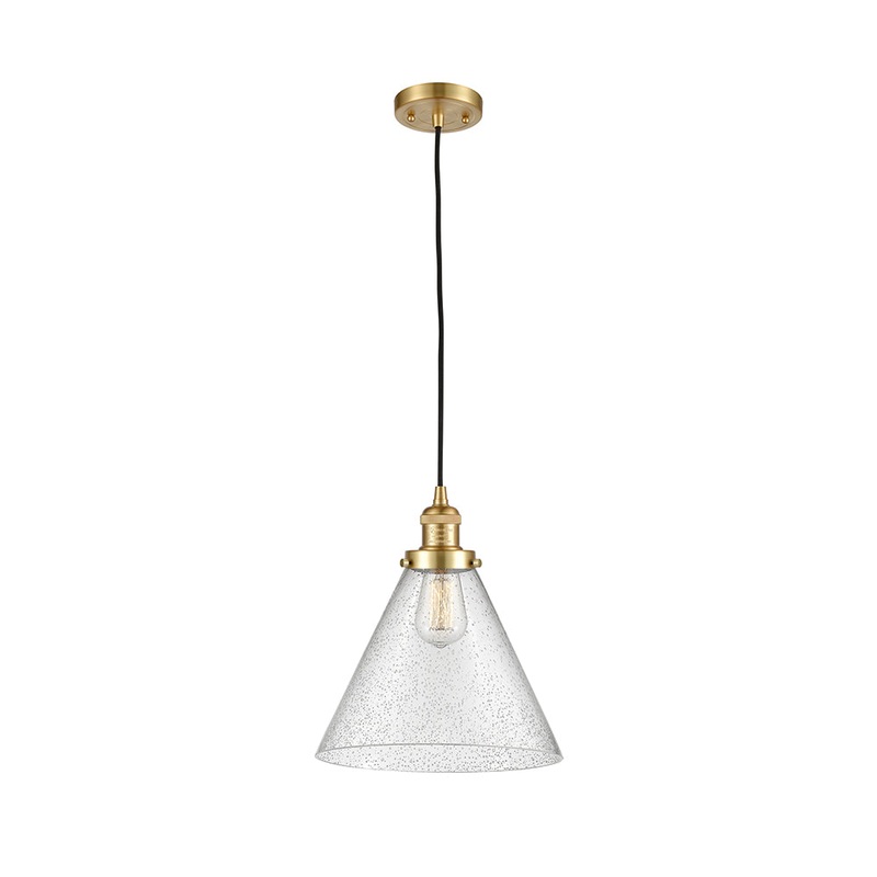 Innovations Lighting X-Large Cone 1 Light Mini Pendant Part Of The Franklin Restoration Collection 201C-SG-G44-L-LED