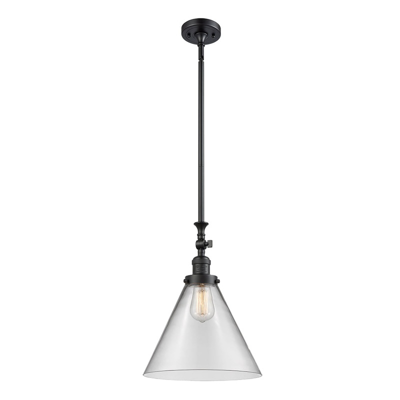Innovations Lighting X-Large Cone 1 Light Mini Pendant Part Of The Franklin Restoration Collection 206-BK-G42-L-LED