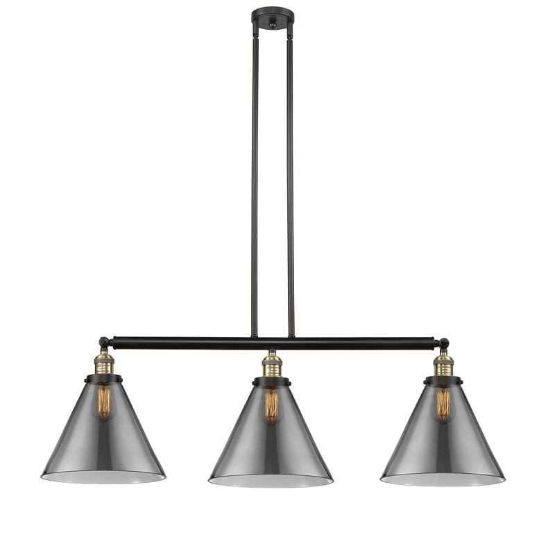 Innovations Lighting X-Large Cone 3 Light Island Light Part Of The Franklin Restoration Collection 213-BAB-G43-L