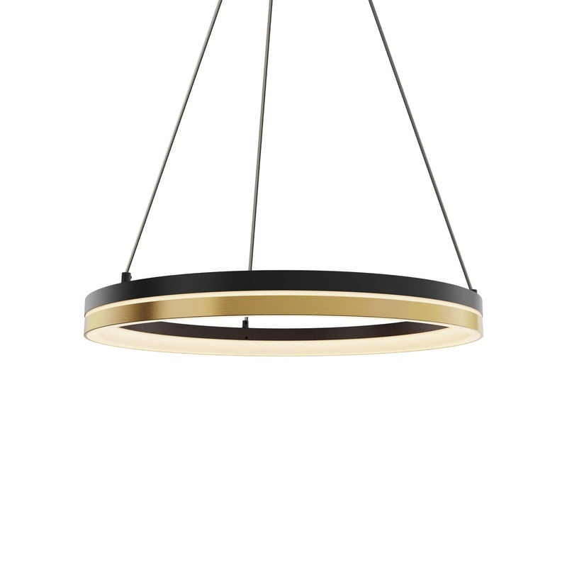 Dals Lighting 14″ Pendant Double Ring PDR14-CC-BG