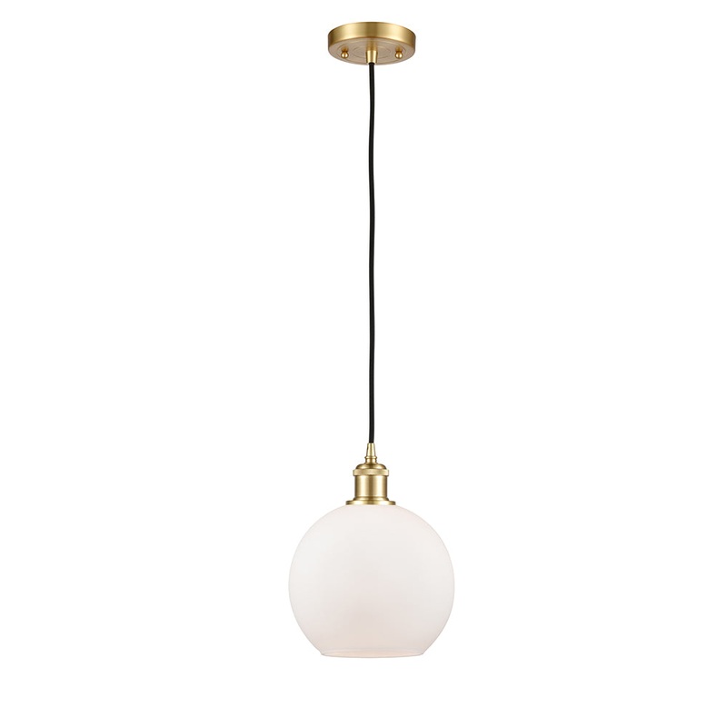 Innovations Lighting Athens 1 Light 8″ Mini Pendant 516-1P-SG-G121-8-LED