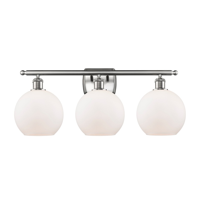 Innovations Lighting Athens 3 Light 26″ Bath Vanity Light 516-3W-SN-G121-8