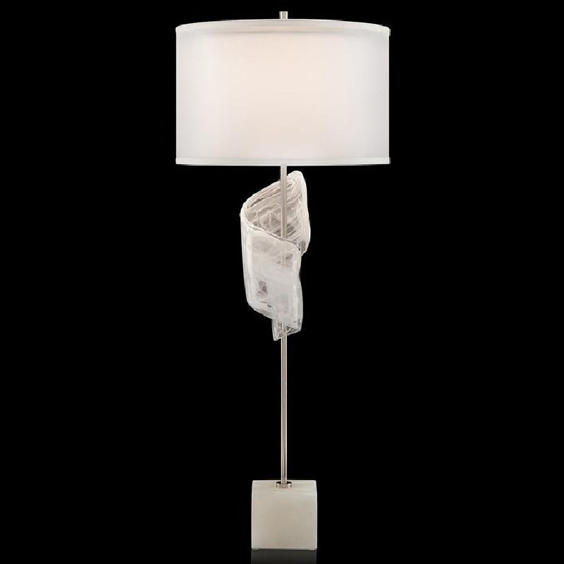 Furls Of White Buffet Lamp