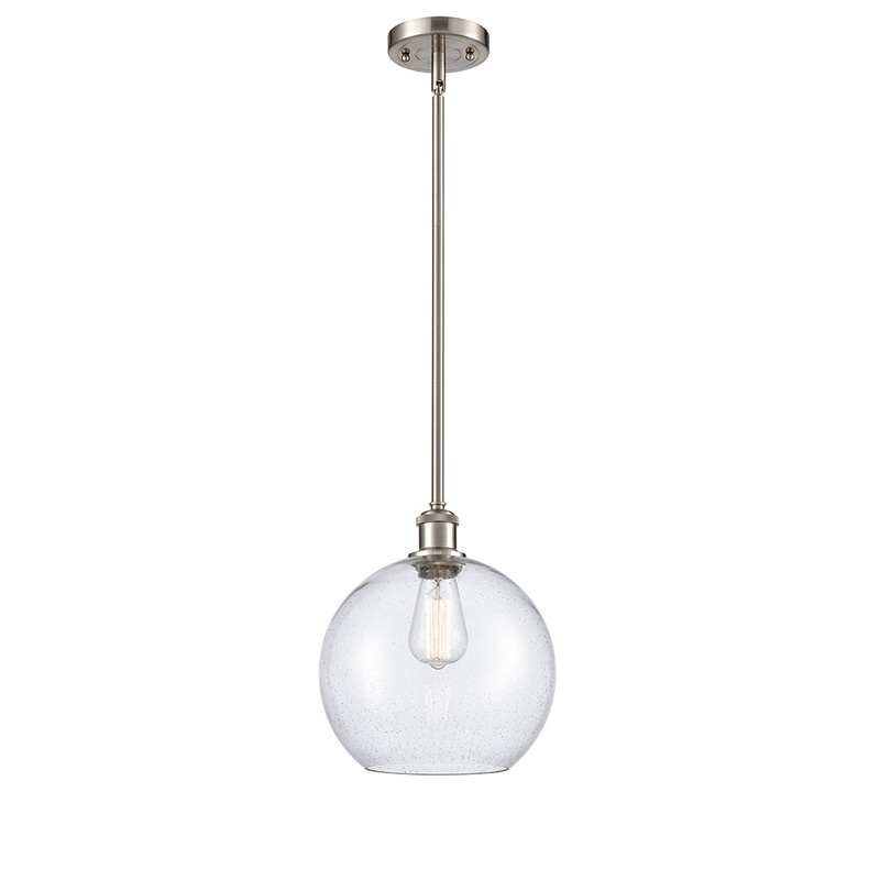 Innovations Lighting Athens 1 Light 10″ Mini Pendant 516-1S-SN-G124-10-LED