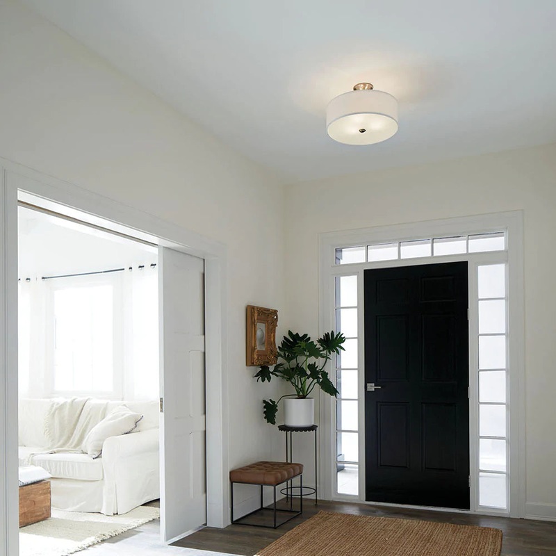 Kichler Shailene 18″ 3 Light Semi Flush Brushed Nickel 43692NI