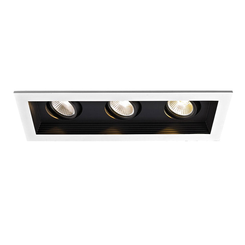 3IN SQ Mini 3 Light ADJ New Construction Housing/Trim