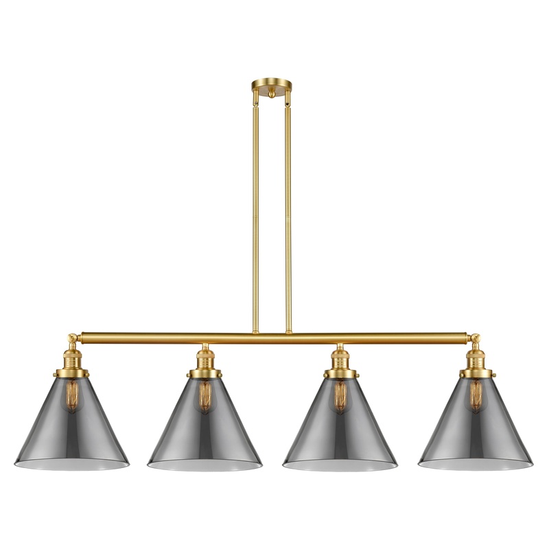 Innovations Lighting X-Large Cone 4 Light Island Light Part Of The Franklin Restoration Collection 214-SG-G43-L-LED