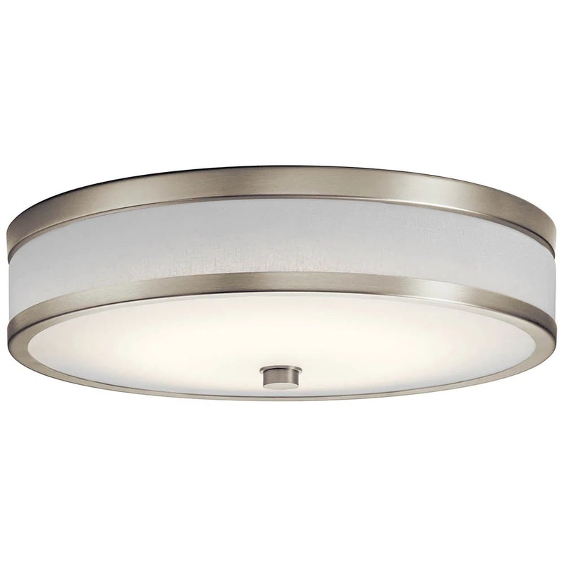 Kichler Pira 15″ LED Flush Mount Brushed Nickel 11303NILED