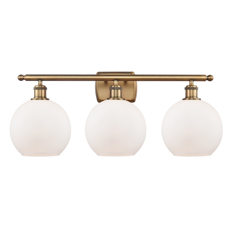 Innovations Lighting Athens 3 Light 26″ Bath Vanity Light 516-3W-BB-G121-8-LED