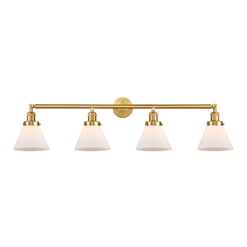 Innovations Lighting Large Cone 4 Light Bath Vanity Light Part Of The Franklin Restoration Collection 215-SG-G41
