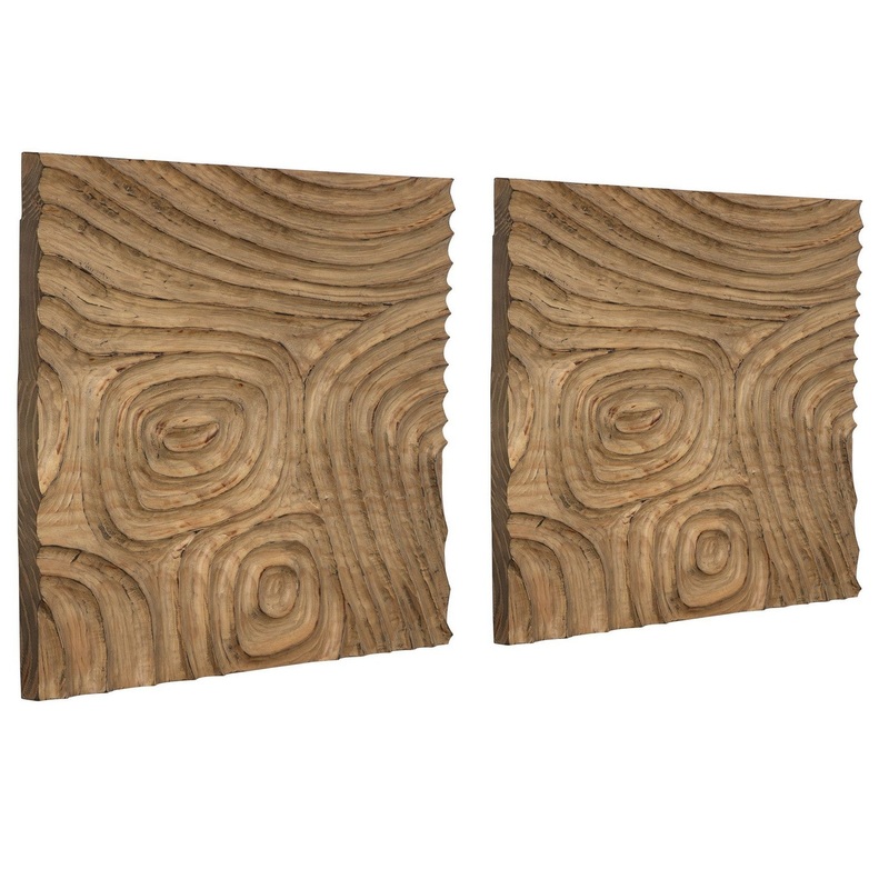 Channels Carved Wood Wall Decor