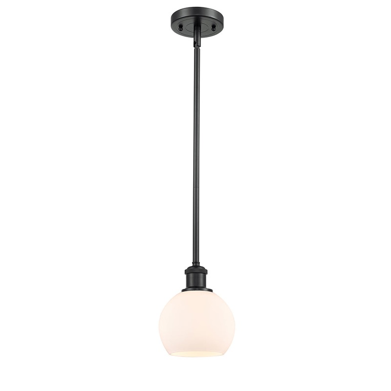 Innovations Lighting Athens 1 Light 6″ Mini Pendant 516-1S-BK-G121-6-LED