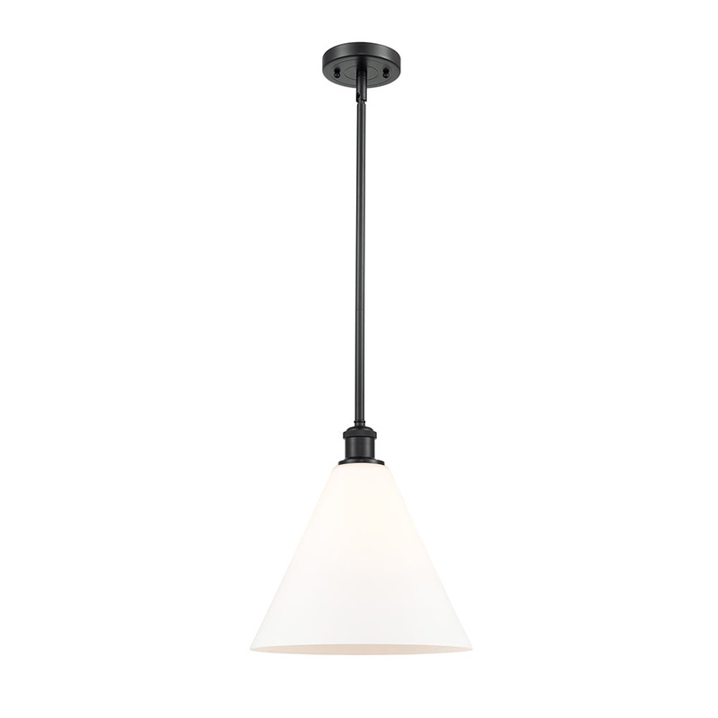 Innovations Lighting Ballston Cone 1 Light 12″ Mini Pendant 516-1S-BK-GBC-121