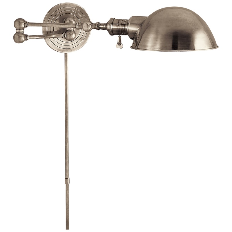 Boston Dome Swing-arm Plug-in Wall Sconce