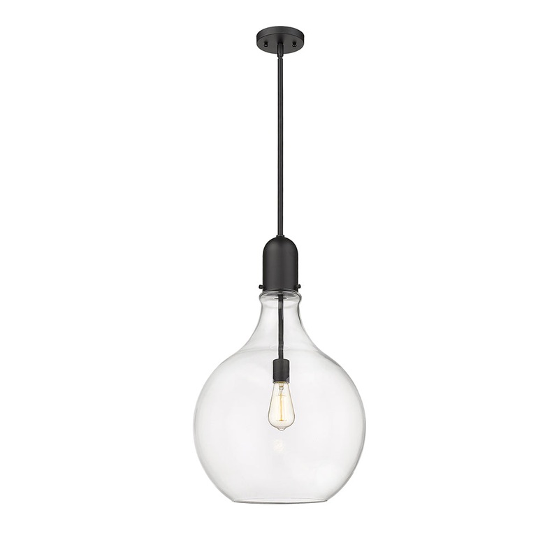 Innovations Lighting Amherst 1 Light 15.75″ Pendant 492-1S-BK-G582-16-LED