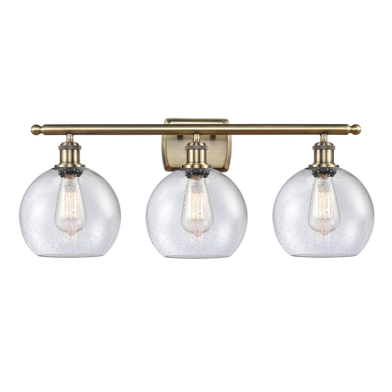 Innovations Lighting Athens 3 Light 26″ Bath Vanity Light 516-3W-AB-G124-8-LED