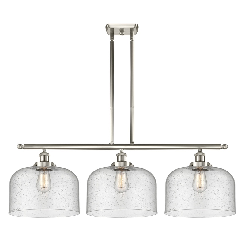 Innovations Lighting X-Large Bell 3 Light Island Light Part Of The Ballston Collection 916-3I-SN-G74-L-LED