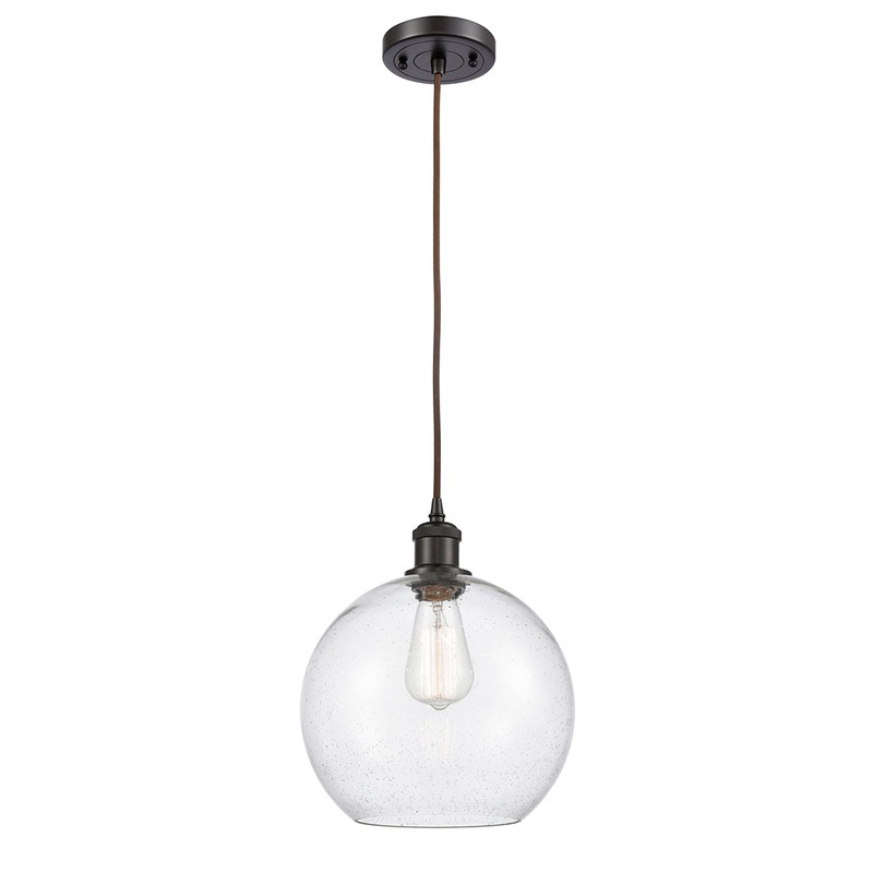 Innovations Lighting Athens 1 Light 10″ Mini Pendant 516-1P-OB-G124-10