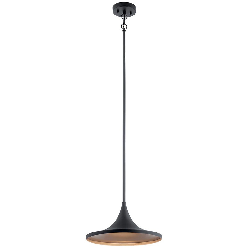 Kichler Elias LED 3000K 14″ Pendant Textured Black 59031BKTLED