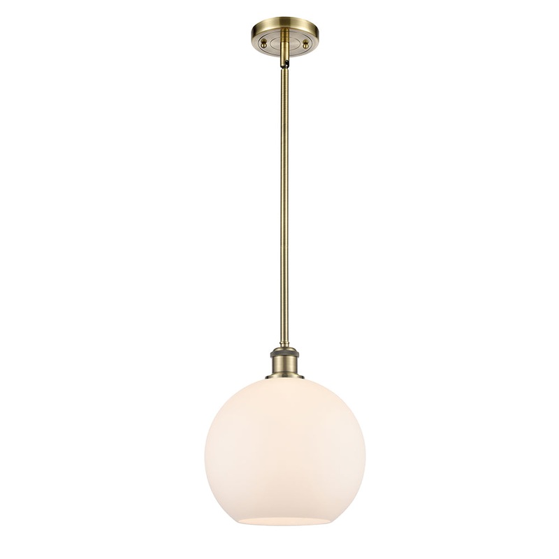 Innovations Lighting Athens 1 Light 10″ Mini Pendant 516-1S-AB-G121-10