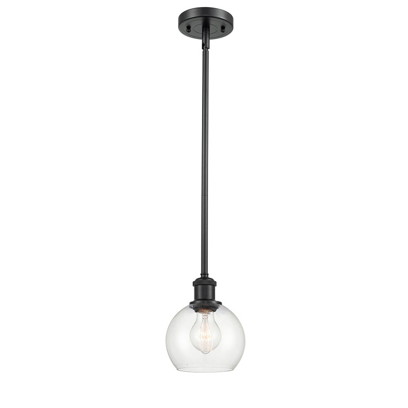 Innovations Lighting Athens 1 Light 6″ Mini Pendant 516-1S-BK-G122-6-LED