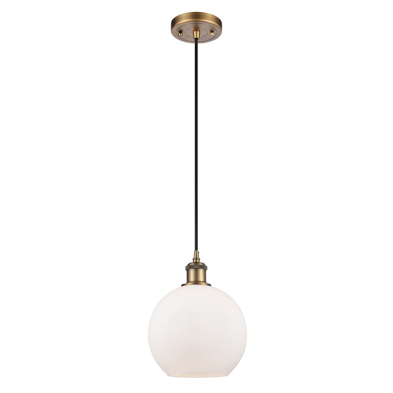 Innovations Lighting Athens 1 Light 8″ Mini Pendant 516-1P-BB-G121-8-LED