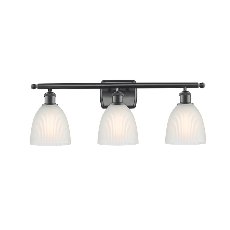 Innovations Lighting Castile 3 Light Bath Vanity Light Part Of The Ballston Collection 516-3W-BK-G381-LED