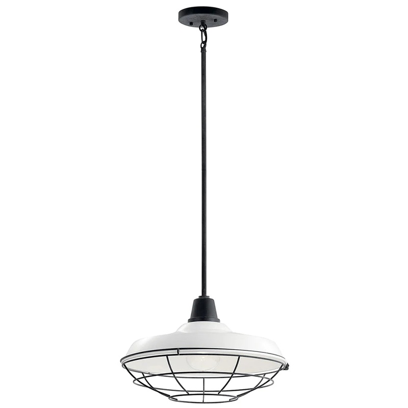 Kichler Pier 1 Light 16″ Convertible Pendant White 49993WH