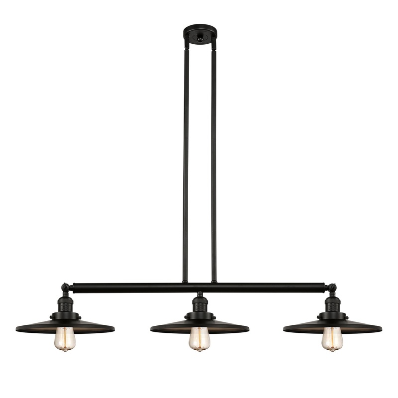 Innovations Lighting Appalachian 3 Light” Island Light 213-BK-MFR-BK-12-LED