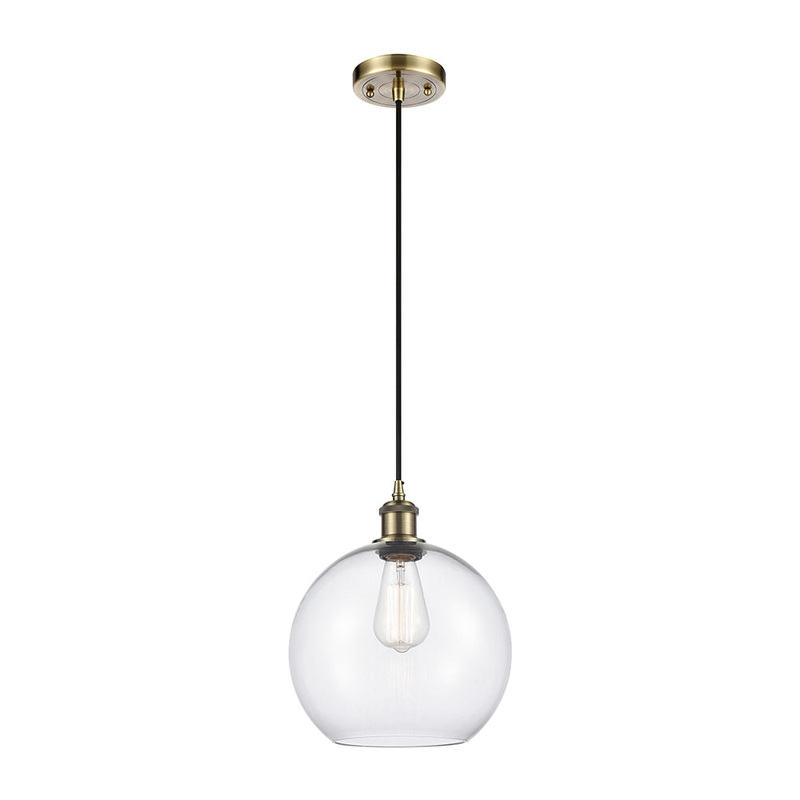Innovations Lighting Athens 1 Light 10″ Mini Pendant 516-1P-AB-G122-10-LED