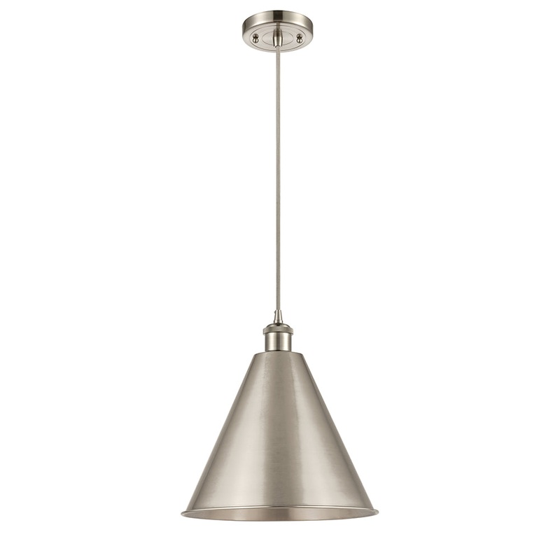 Innovations Lighting Ballston Cone 1 Light” Mini Pendant 516-1P-SN-MBC-16-SN