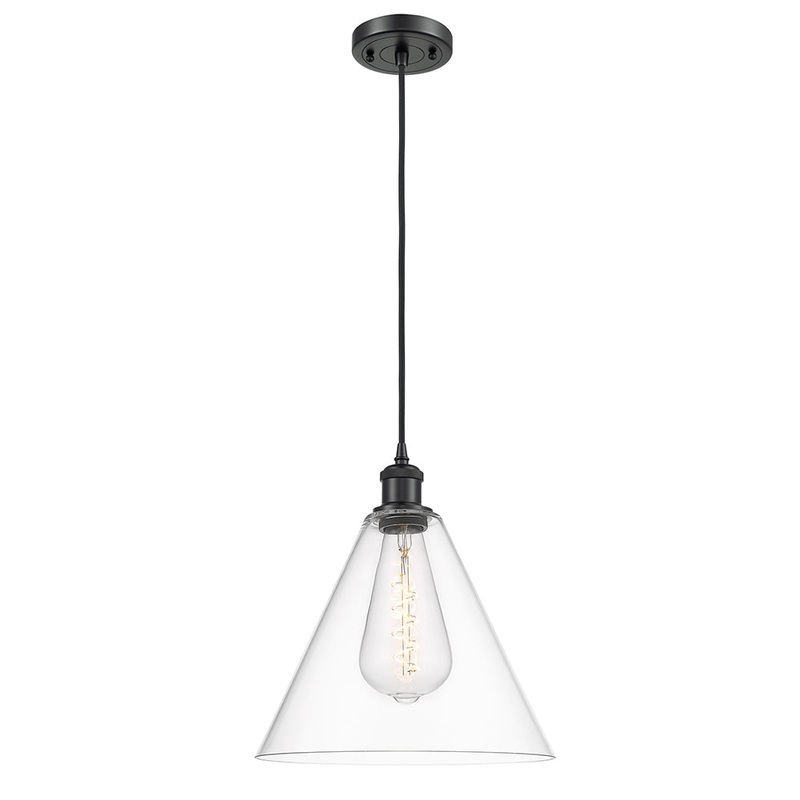 Innovations Lighting Ballston Cone 1 Light  12″ Mini Pendant 516-1P-BK-GBC-122