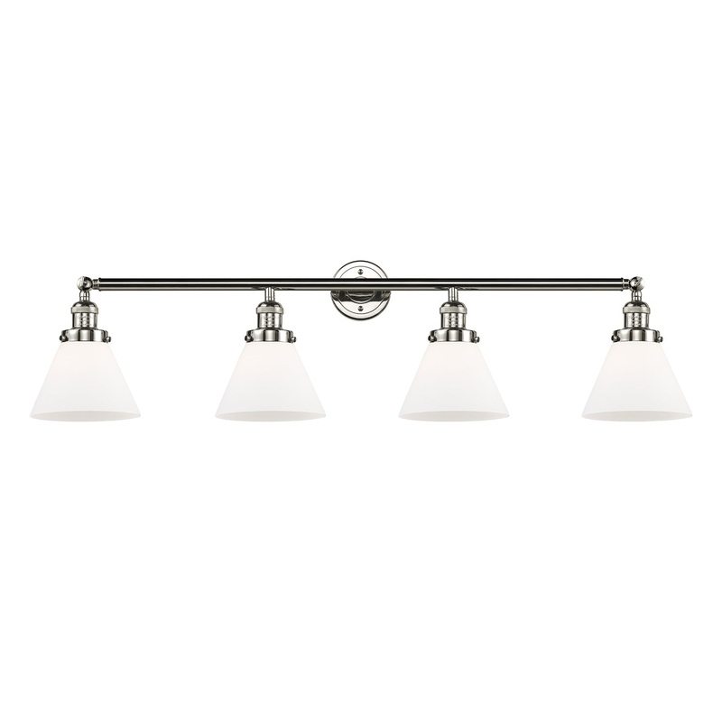 Innovations Lighting Large Cone 4 Light Bath Vanity Light Part Of The Franklin Restoration Collection 215-PN-G41-LED