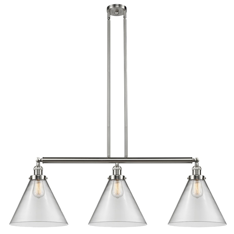 Innovations Lighting X-Large Cone 3 Light Island Light Part Of The Franklin Restoration Collection 213-SN-G42-L