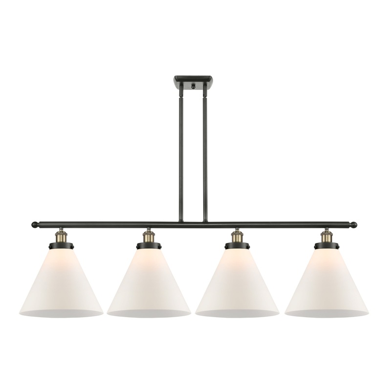 Innovations Lighting X-Large Cone 4 Light Island Light Part Of The Ballston Collection 916-4I-BAB-G41-L